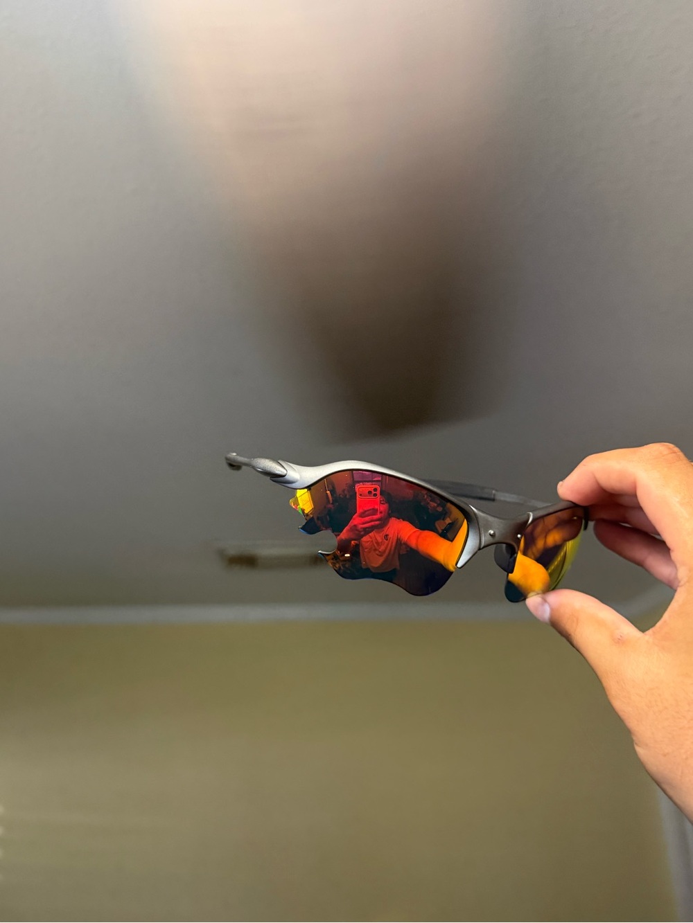 Sport Polarized Sunglasses in Orange-Mirror Oakleys
